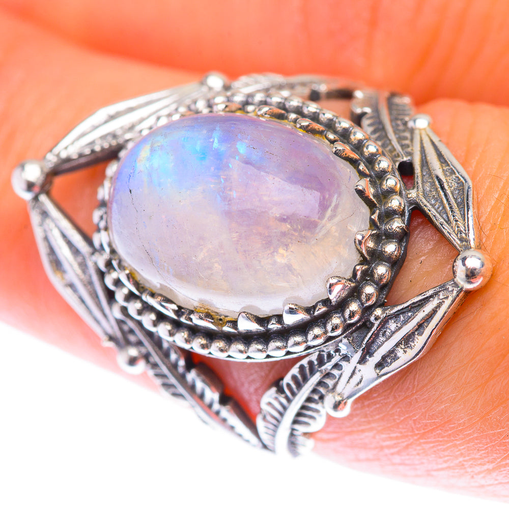 Rainbow Moonstone Ring Size 7.5 (925 Sterling Silver) RING139929