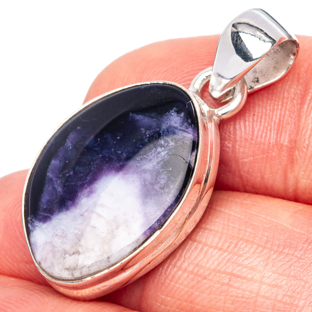 Rare Mexican Purple Opal 925 Sterling Silver Pendant 1 1/4" (925 Sterling Silver) P42613