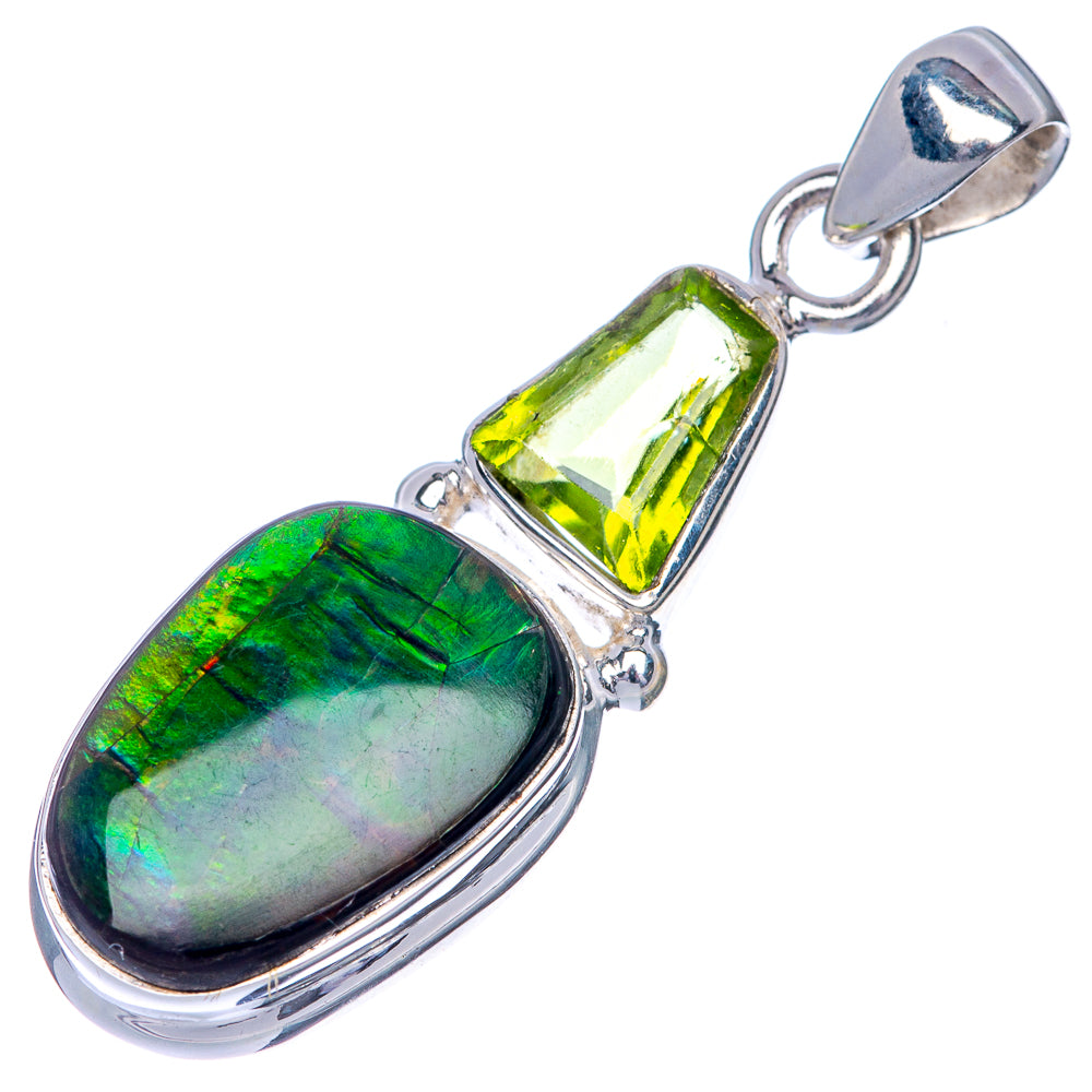 Canadian Ammolite Pendant 1 1/2" (925 Sterling Silver) PD39840