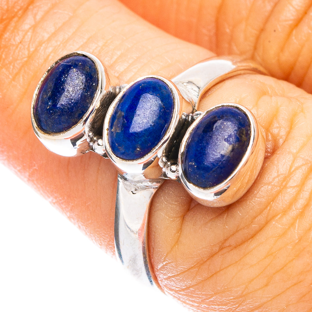 Lapis Lazuli Dainty Ring Size 7 (925 Sterling Silver) R5282