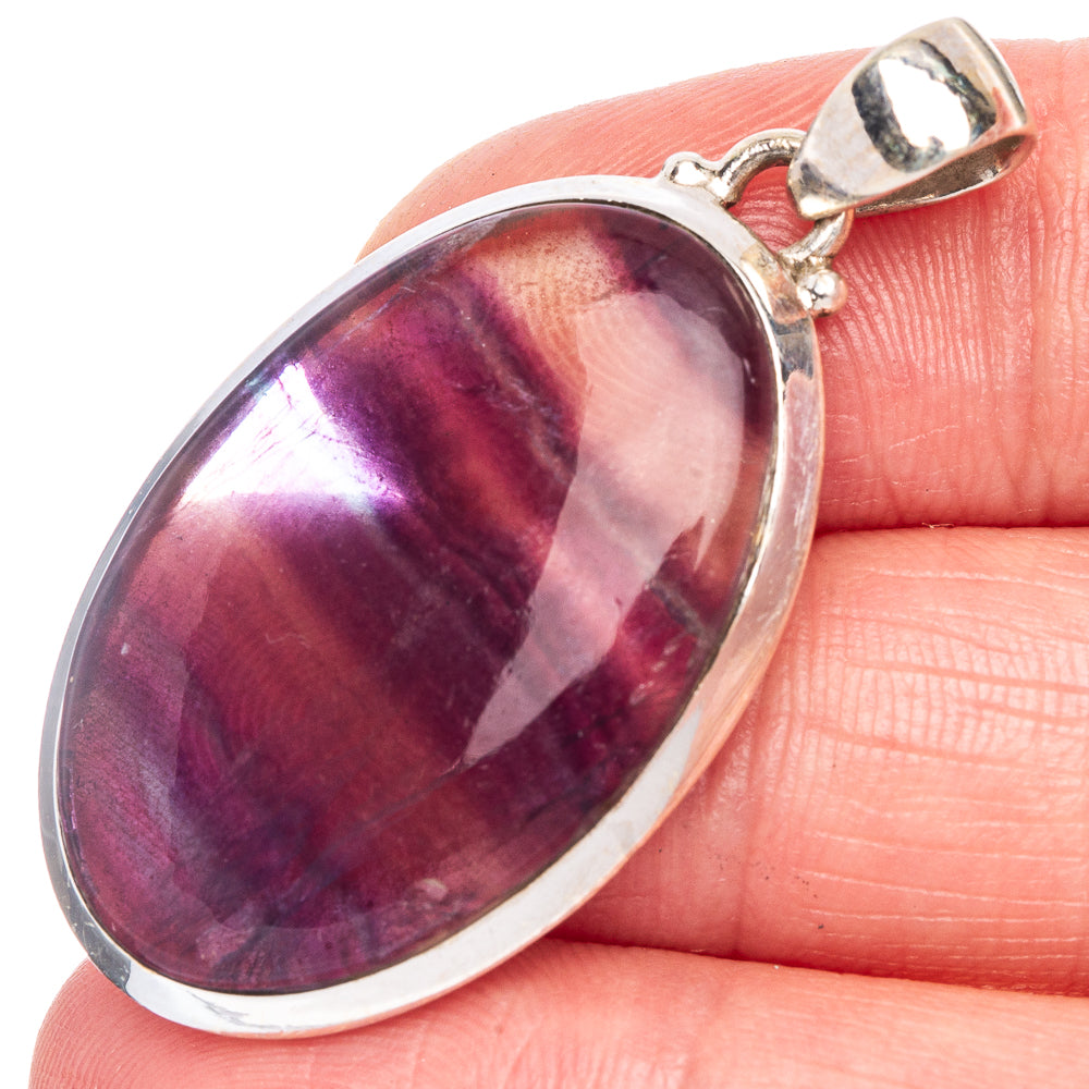 Fluorite Pendant 1 5/8" (925 Sterling Silver) P40484