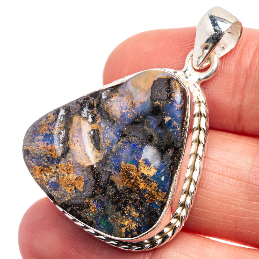 Boulder Opal Pendant 1 1/2" (925 Sterling Silver) P39030