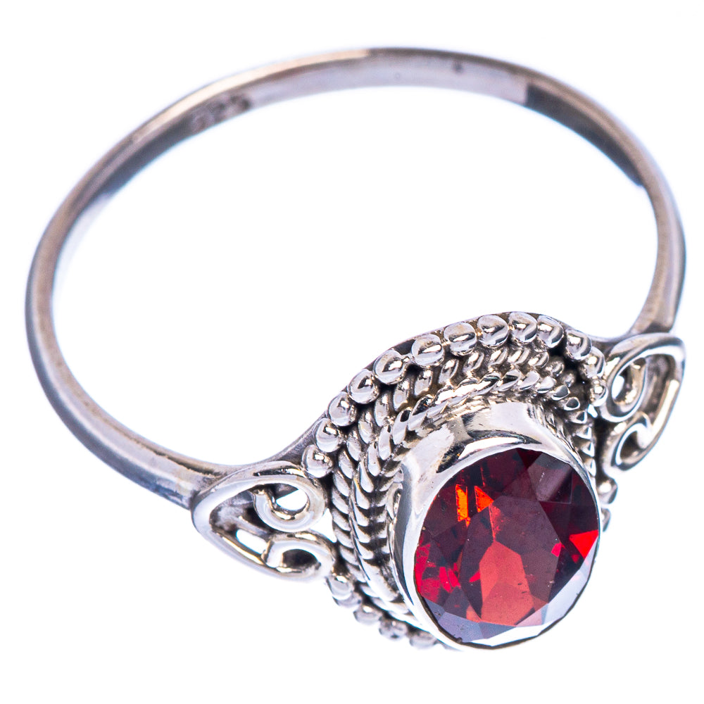 Garnet Dainty Ring Size 8.5 (925 Sterling Silver) R147203