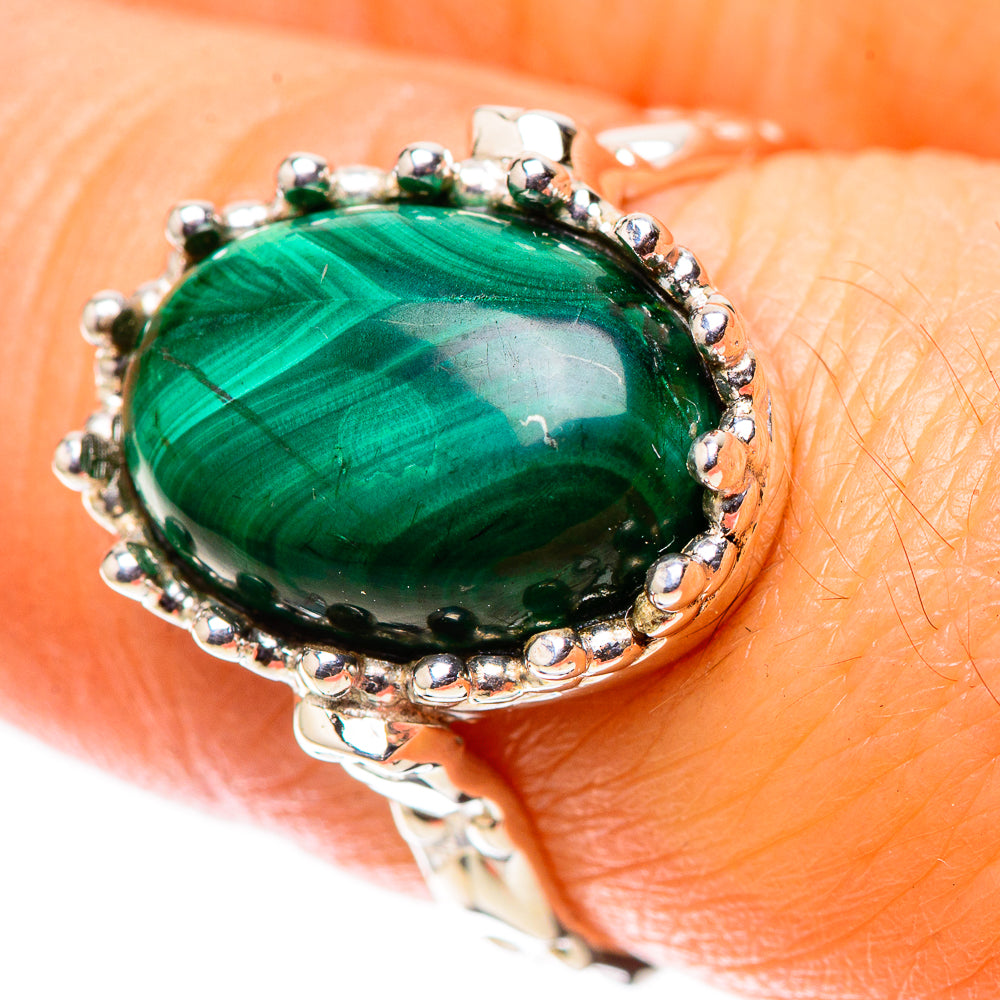 Premium Malachite Ring Size 7 (925 Sterling Silver) RING138090