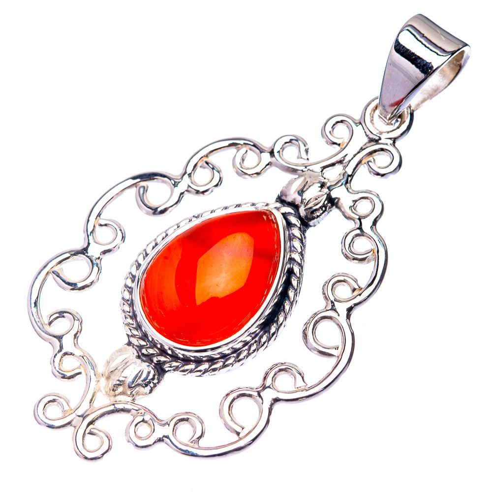 Premium Signature Carnelian Pendant 1 3/4" (925 Sterling Silver) P38753