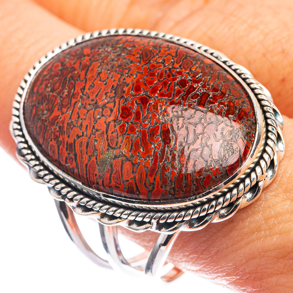 Huge Dinosaur Bone Ring Size 11.25 (925 Sterling Silver) R143211