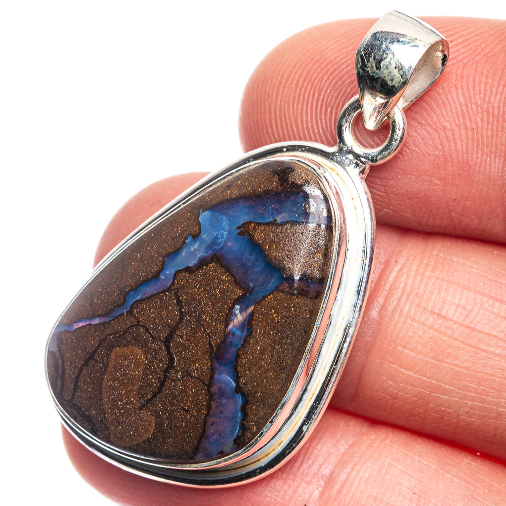 Boulder Opal Pendant 1 5/8" (925 Sterling Silver) P39175