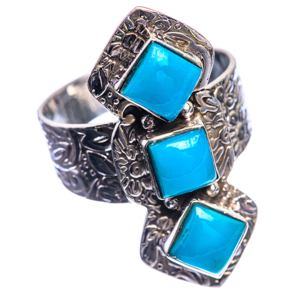 Sleeping Beauty Turquoise 925 Sterling Silver Ring Size 9.5