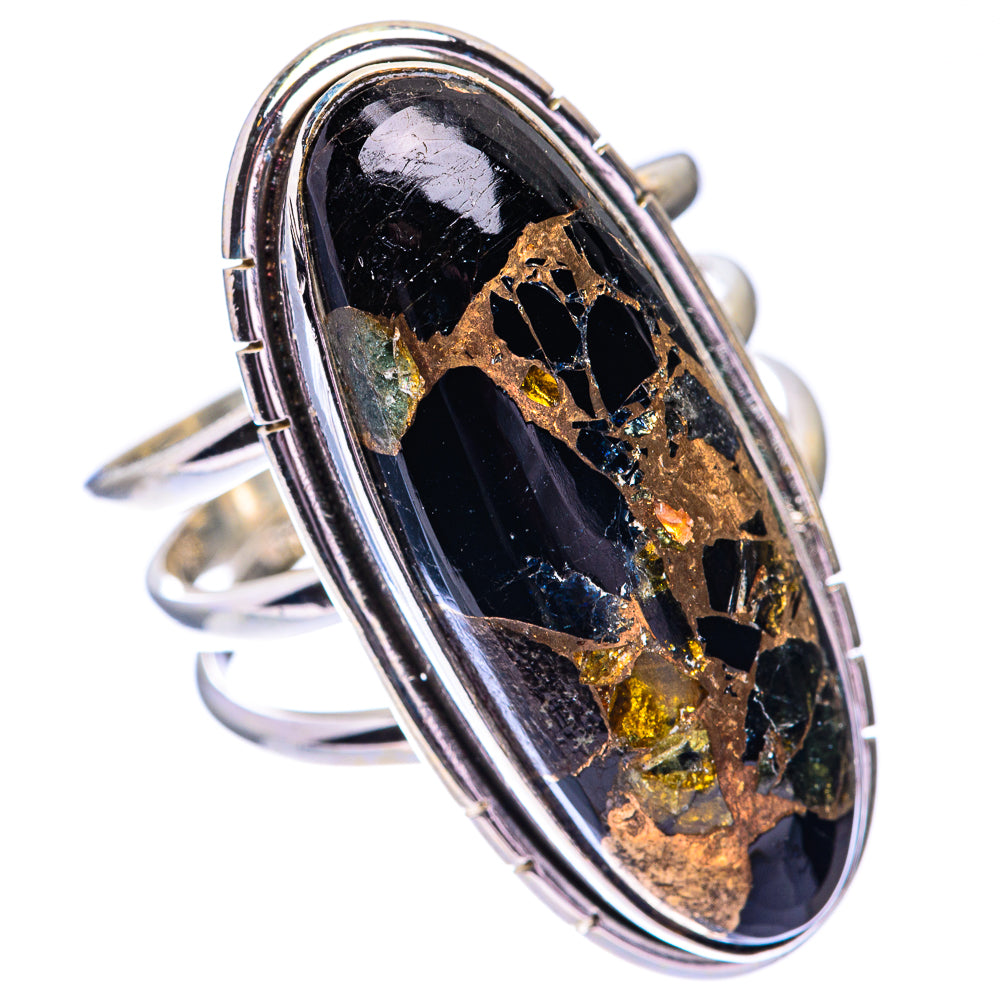 Large Mohave Black Onyx Ring Size 9.75 (925 Sterling Silver) R140650
