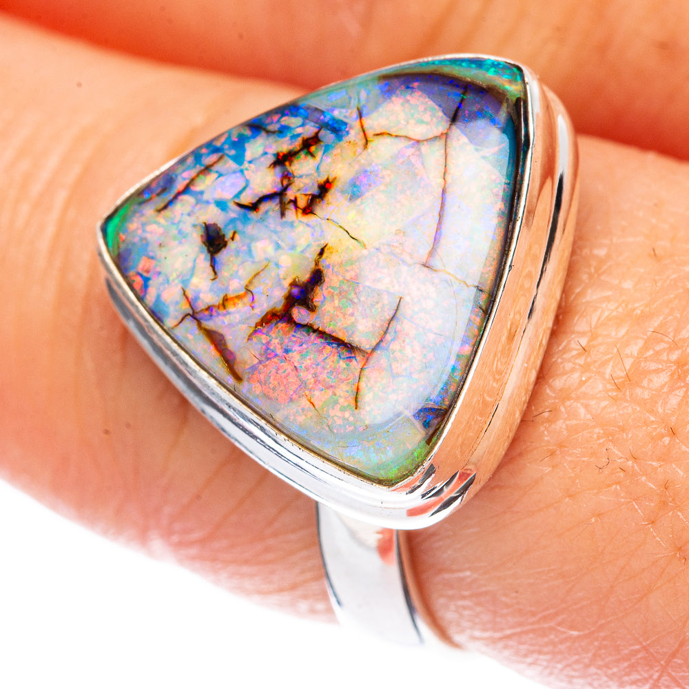 Rare Sterling Opal Ring Size 8.25 (925 Sterling Silver) R3284