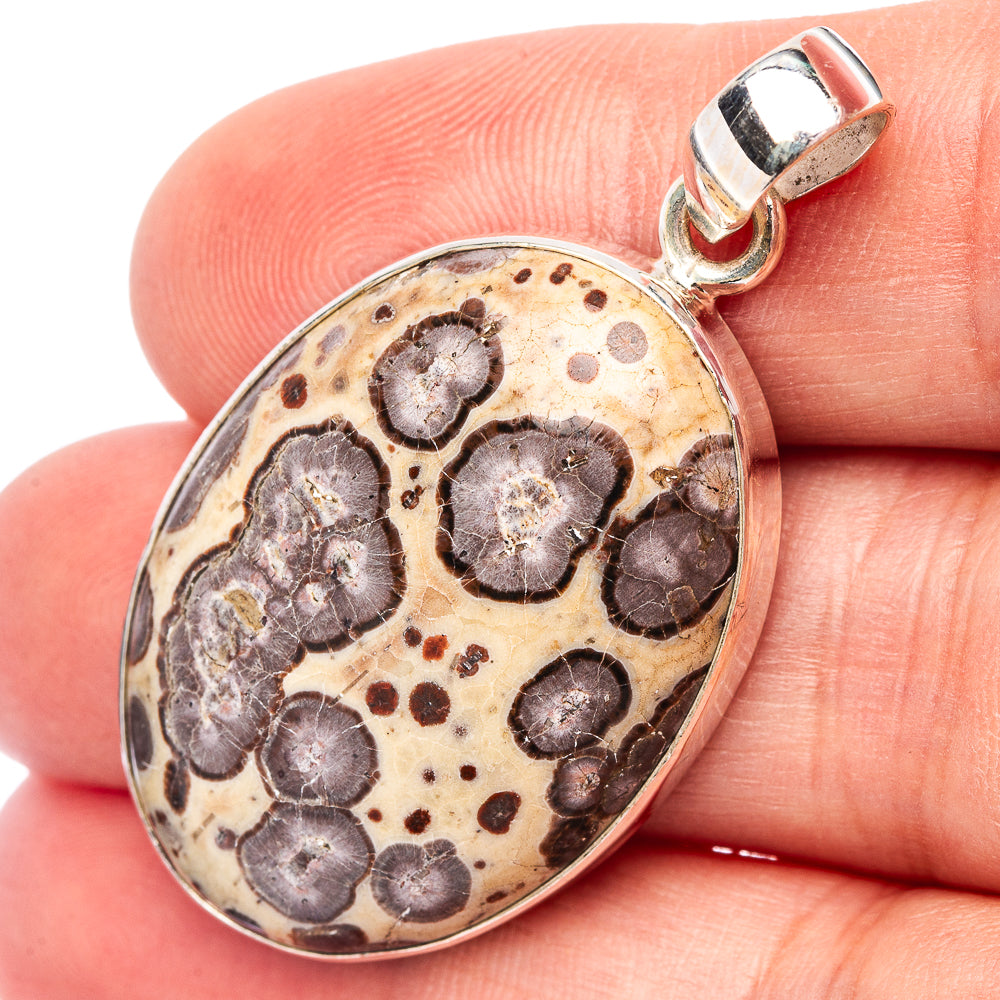 Asteroid Jasper Pendant 1 5/8" (.925 Sterling Silver)