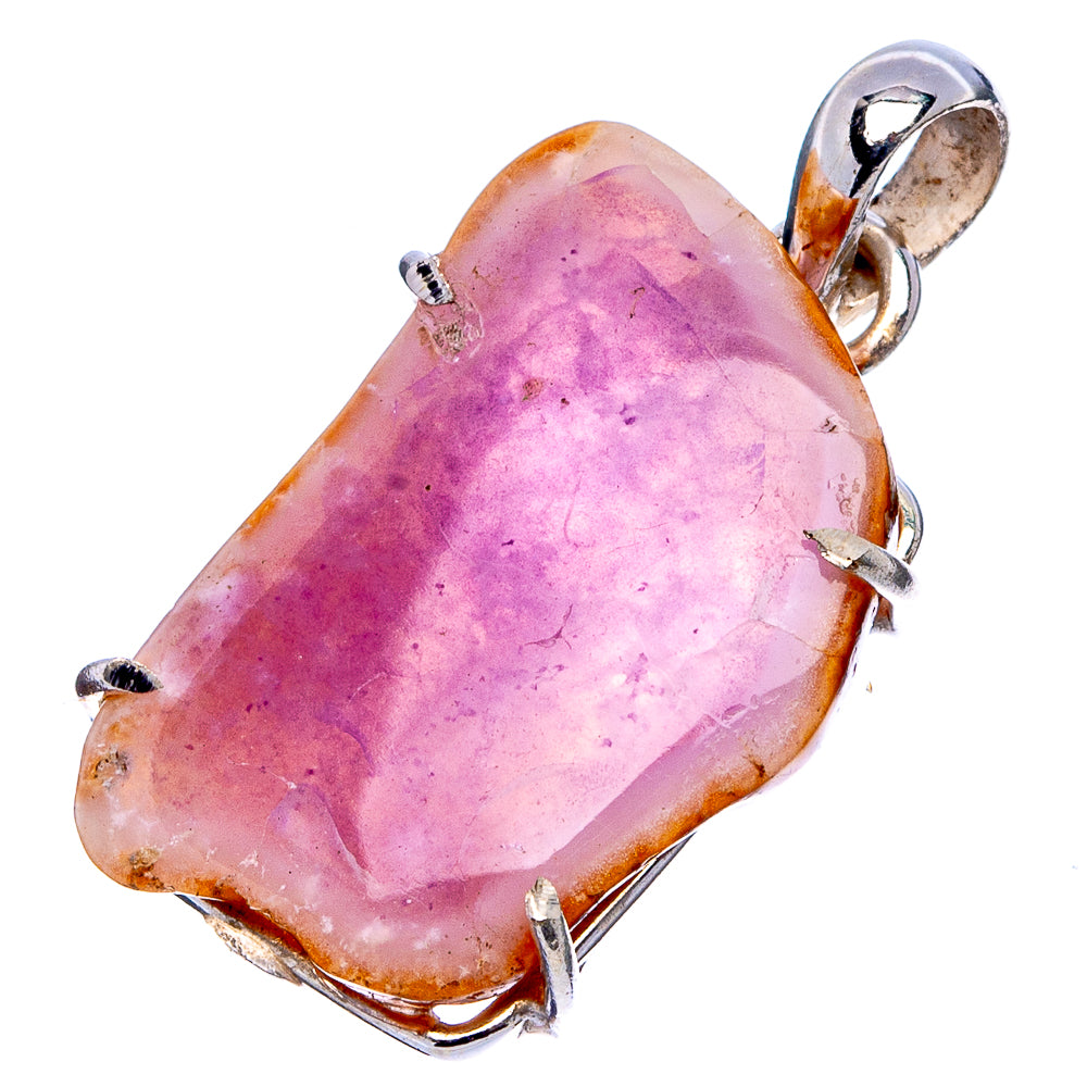 Trapiche Amethyst Slice Pendant 1 1/4" (.925 Sterling Silver)