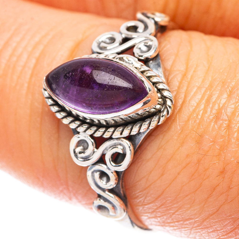 Amethyst Dainty Ring Size 7.75 (925 Sterling Silver) R5759