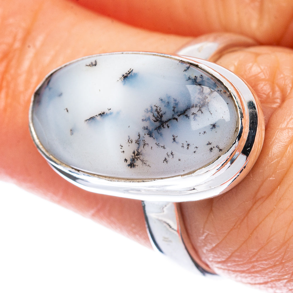 Dendritic Opal Ring Size 6.75 (925 Sterling Silver) R2947