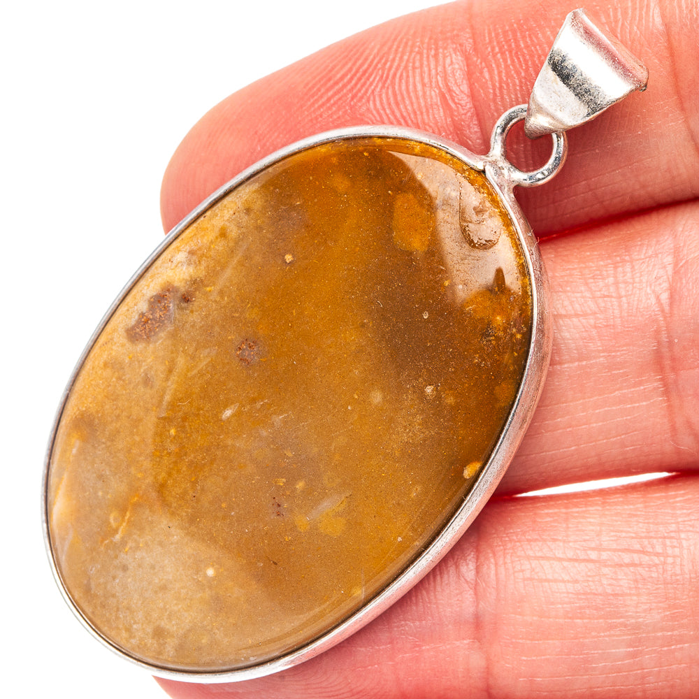 Unknown Agate  Pendant 2 1/8" (Silver Plated)
