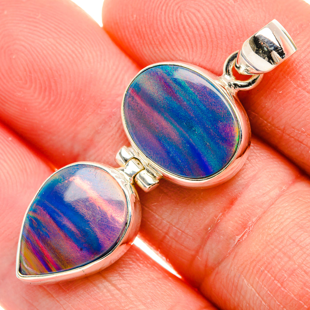 Aura Opal Pendant 1 3/4" (925 Sterling Silver) PD38099