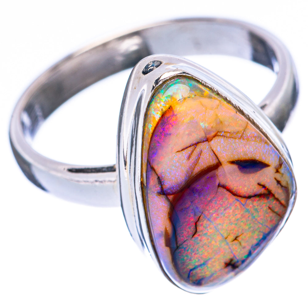 Rare Sterling Opal Ring Size 8 (925 Sterling Silver) R2230