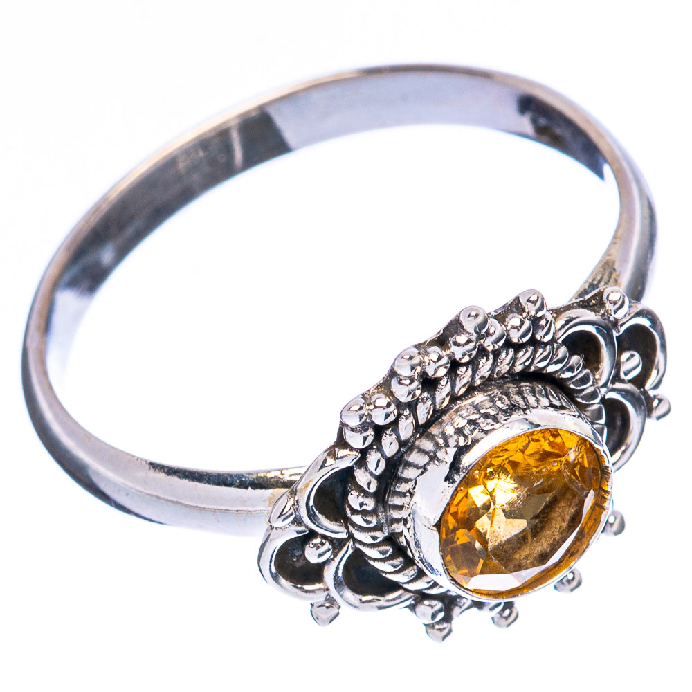 Value Faceted Citrine Ring Size 7.75 (925 Sterling Silver) R3379