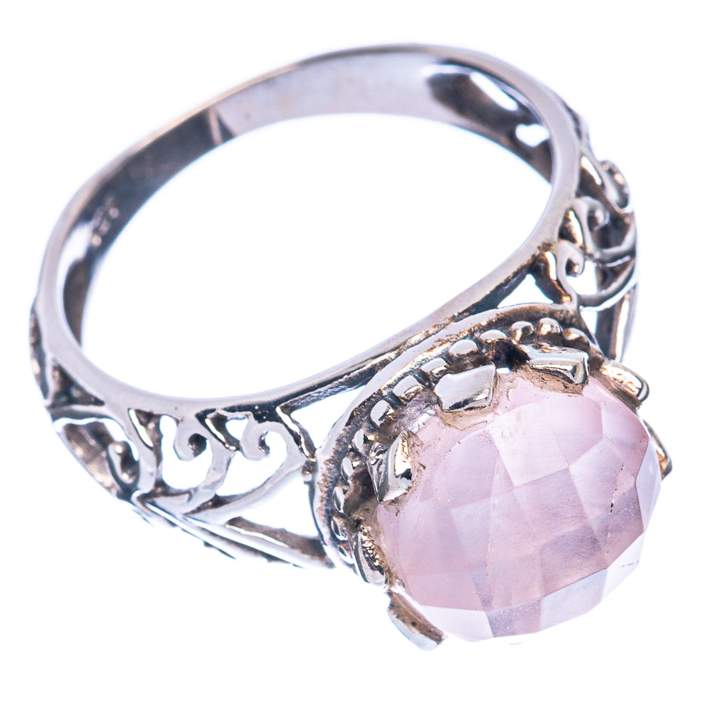 Rose Quartz Ring Size 7.5 (925 Sterling Silver) R2941