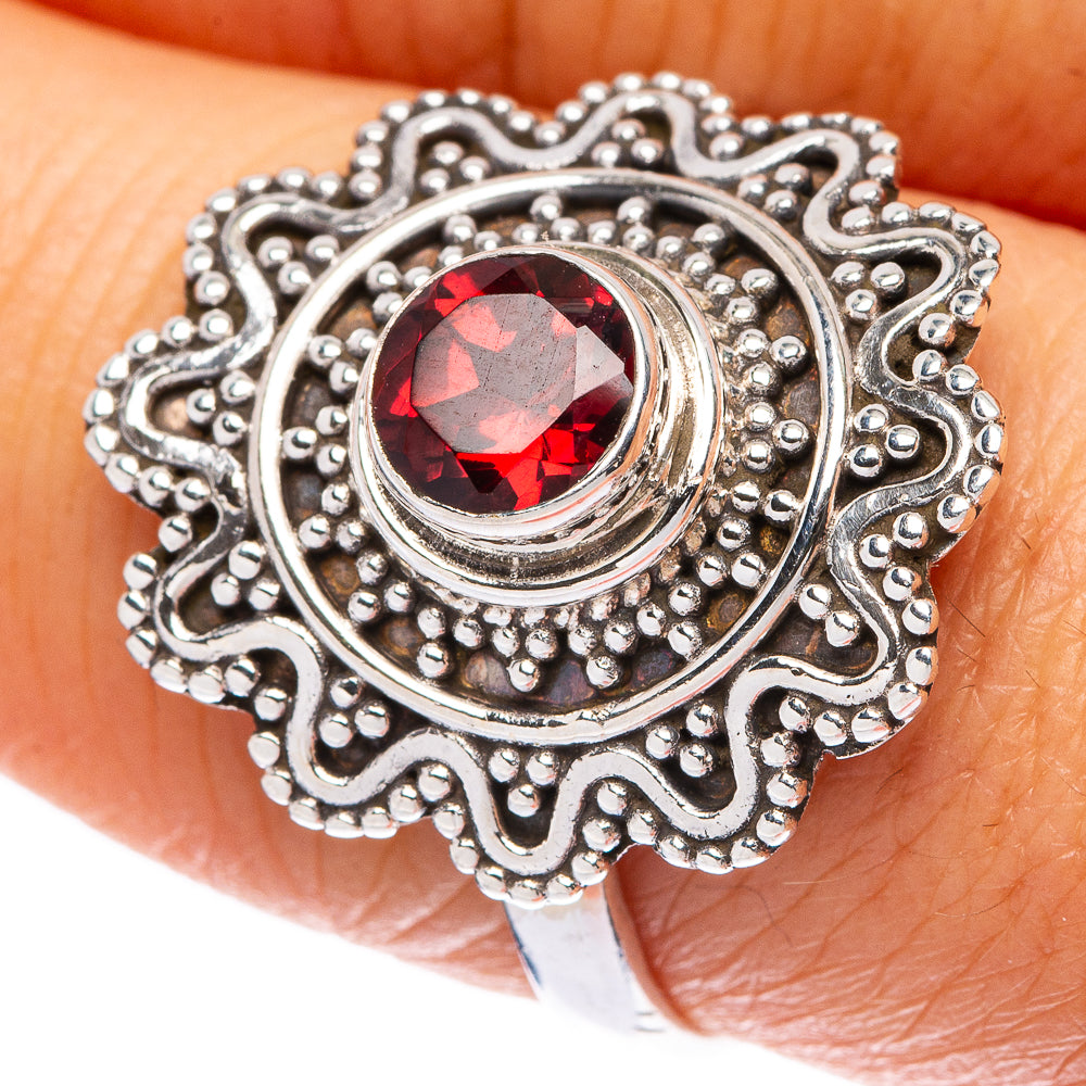 Garnet Ring Size 8.5 (925 Sterling Silver) R146064