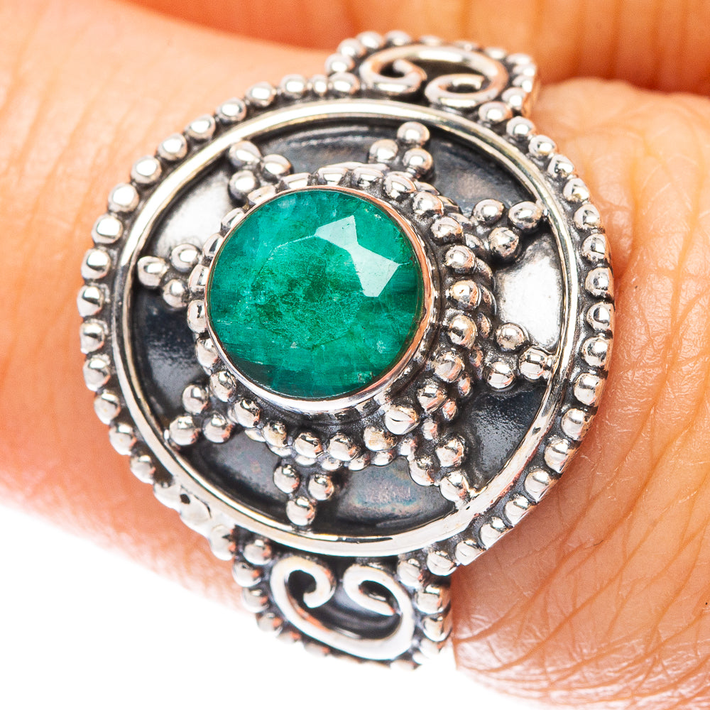 Green Sillimanite Ring Size 7.25 (925 Sterling Silver) R5568