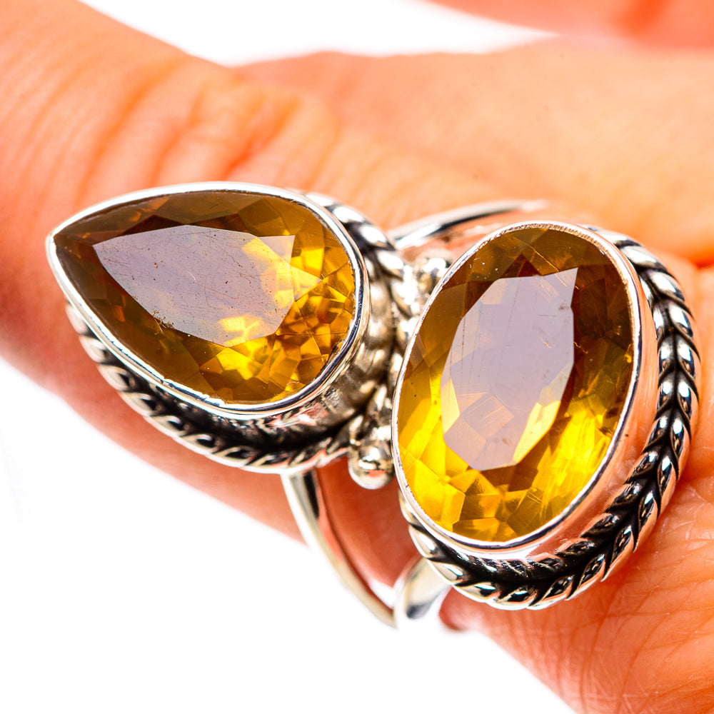 Large Faceted Citrine Ring Size 9.75 (925 Sterling Silver) RING138903