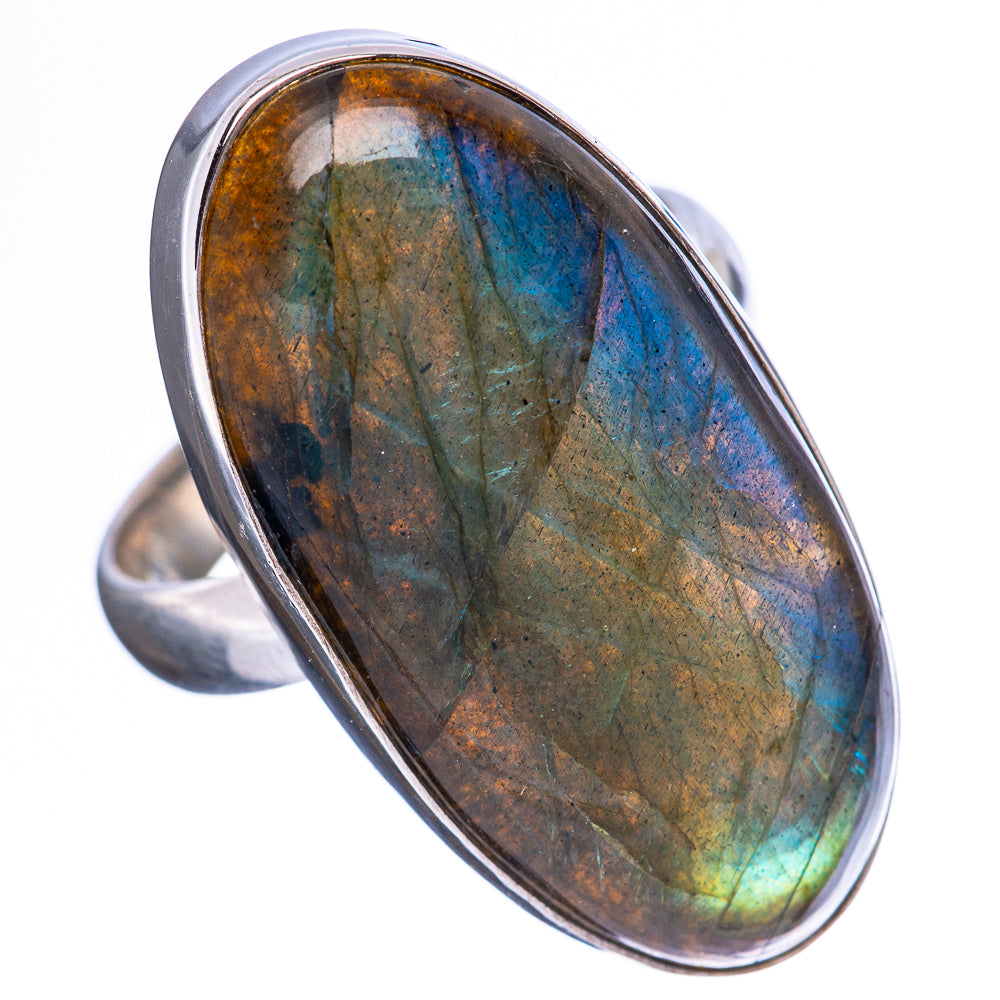 Labradorite Ring Size 7.75 (925 Sterling Silver) R3800