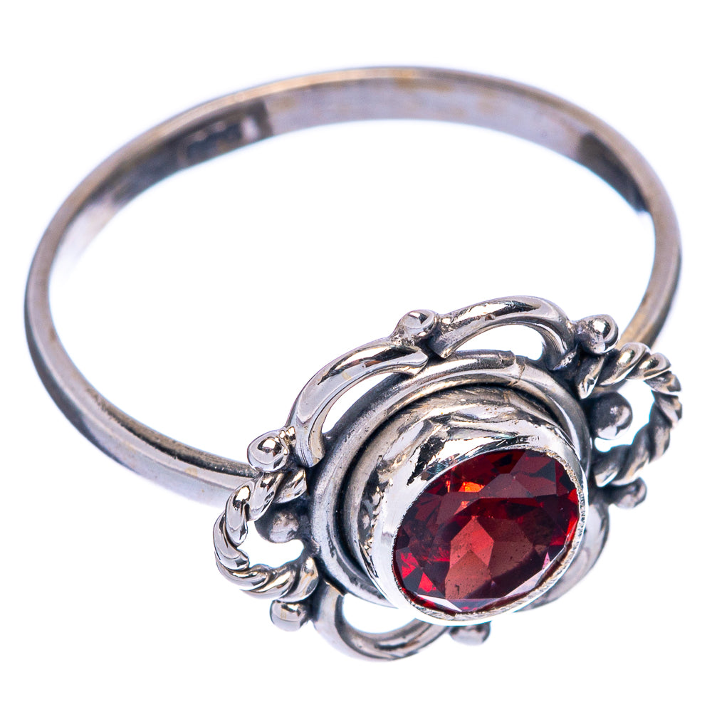 Garnet Dainty Ring Size 7 (925 Sterling Silver) R145657
