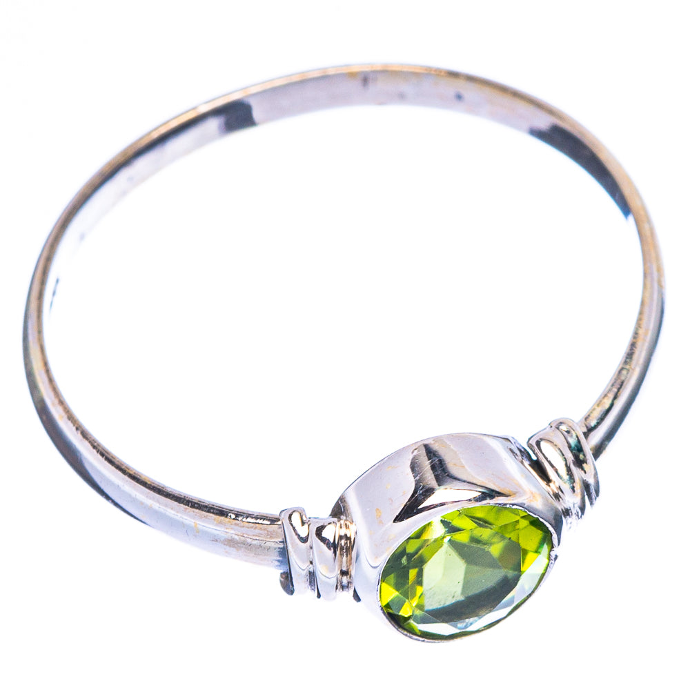 Peridot Dainty Ring Size 8.5 (925 Sterling Silver) R147029