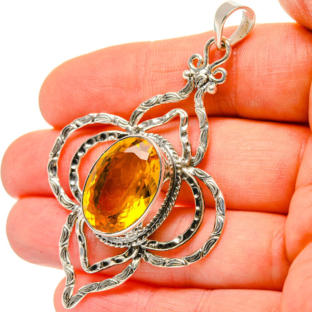 Signature Faceted Citrine Pendant 2 5/8" (925 Sterling Silver) PD37853