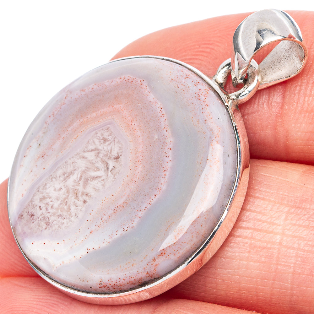 Botswana Agate Pendant 1 3/8" (925 Sterling Silver) P42221