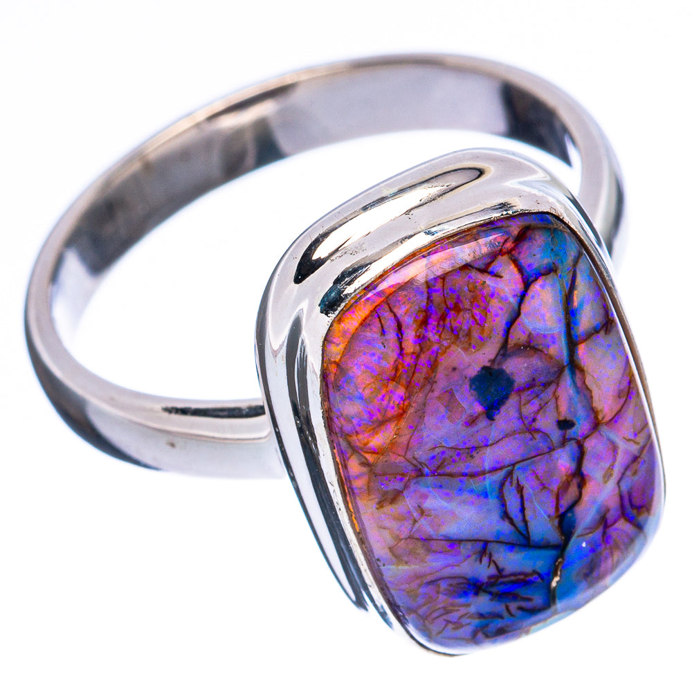 Rare Sterling Opal Ring Size 8.25 (925 Sterling Silver) R3366