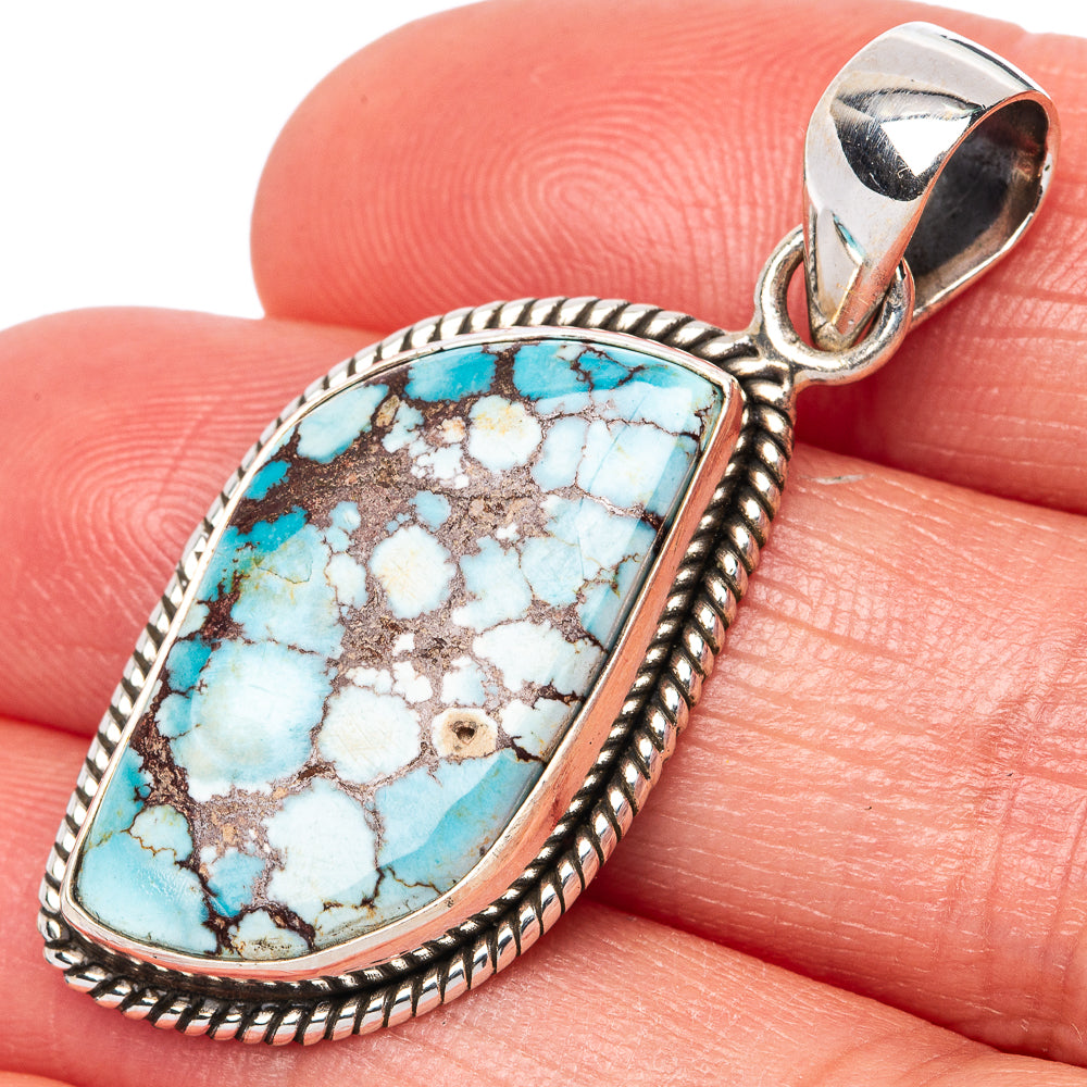 Rare Golden Hills Turquoise Pendant 1 5/8" (925 Sterling Silver) P42704