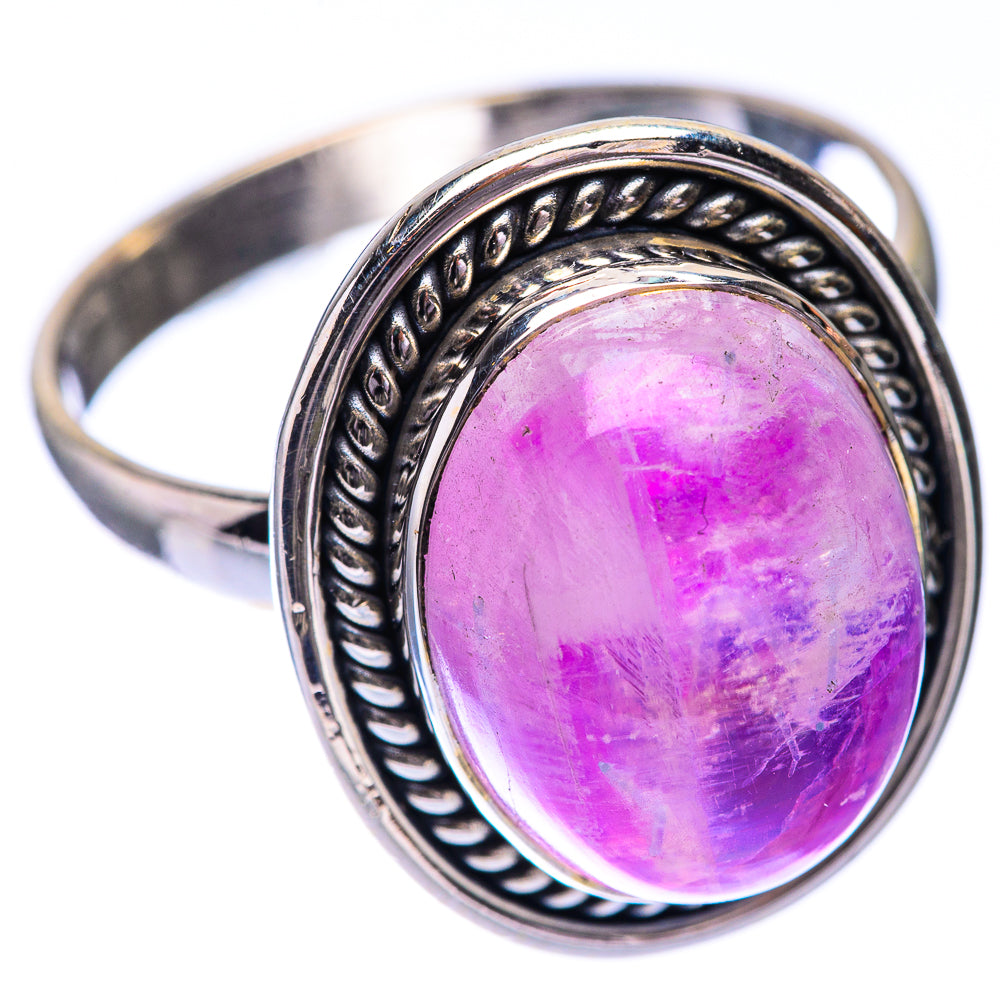 Pink Moonstone Ring Size 11.25 (925 Sterling Silver) R140728