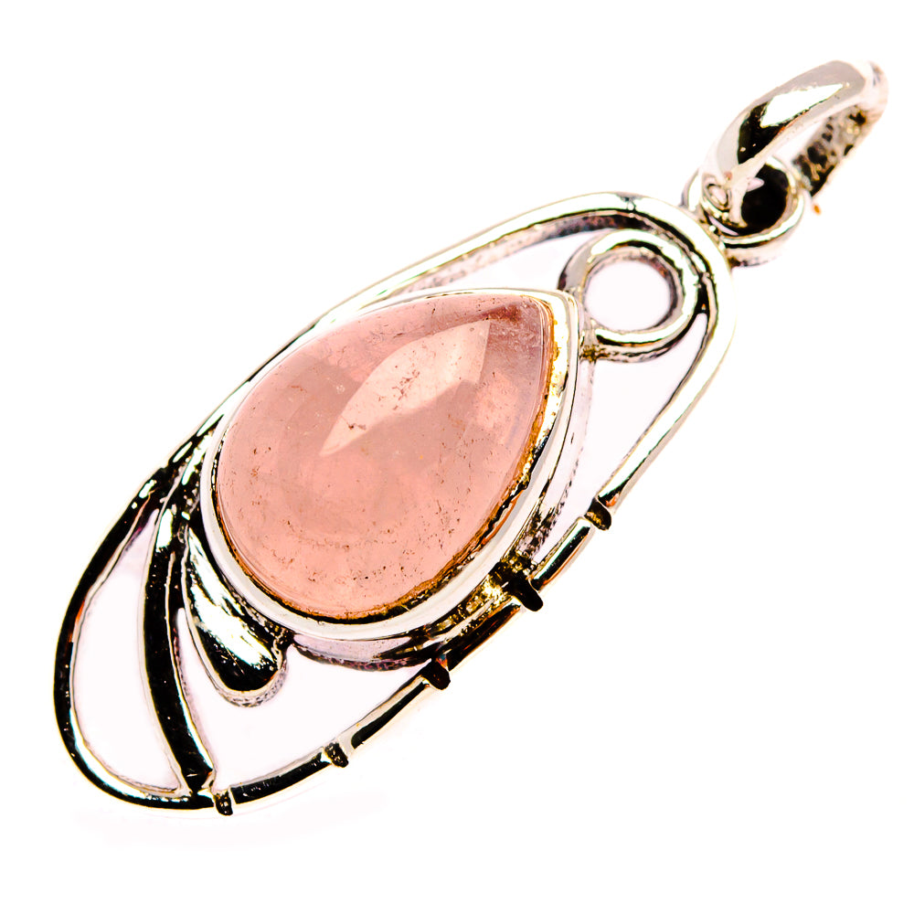 Rose Quartz Dainty Pendant 1 1/8" (925 Sterling Silver) PD37820