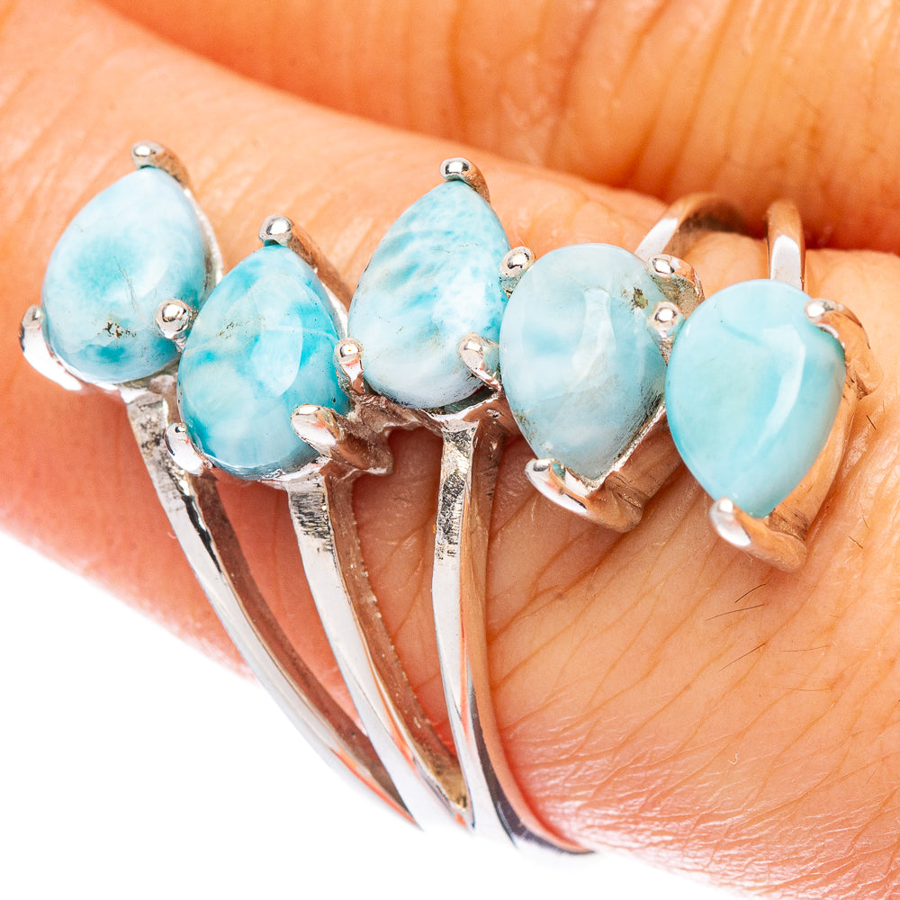 Larimar Ring Size 8.25 (925 Sterling Silver) R2458