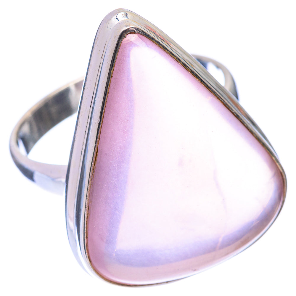 Large Rose Quartz Ring Size 10 (925 Sterling Silver) R140824