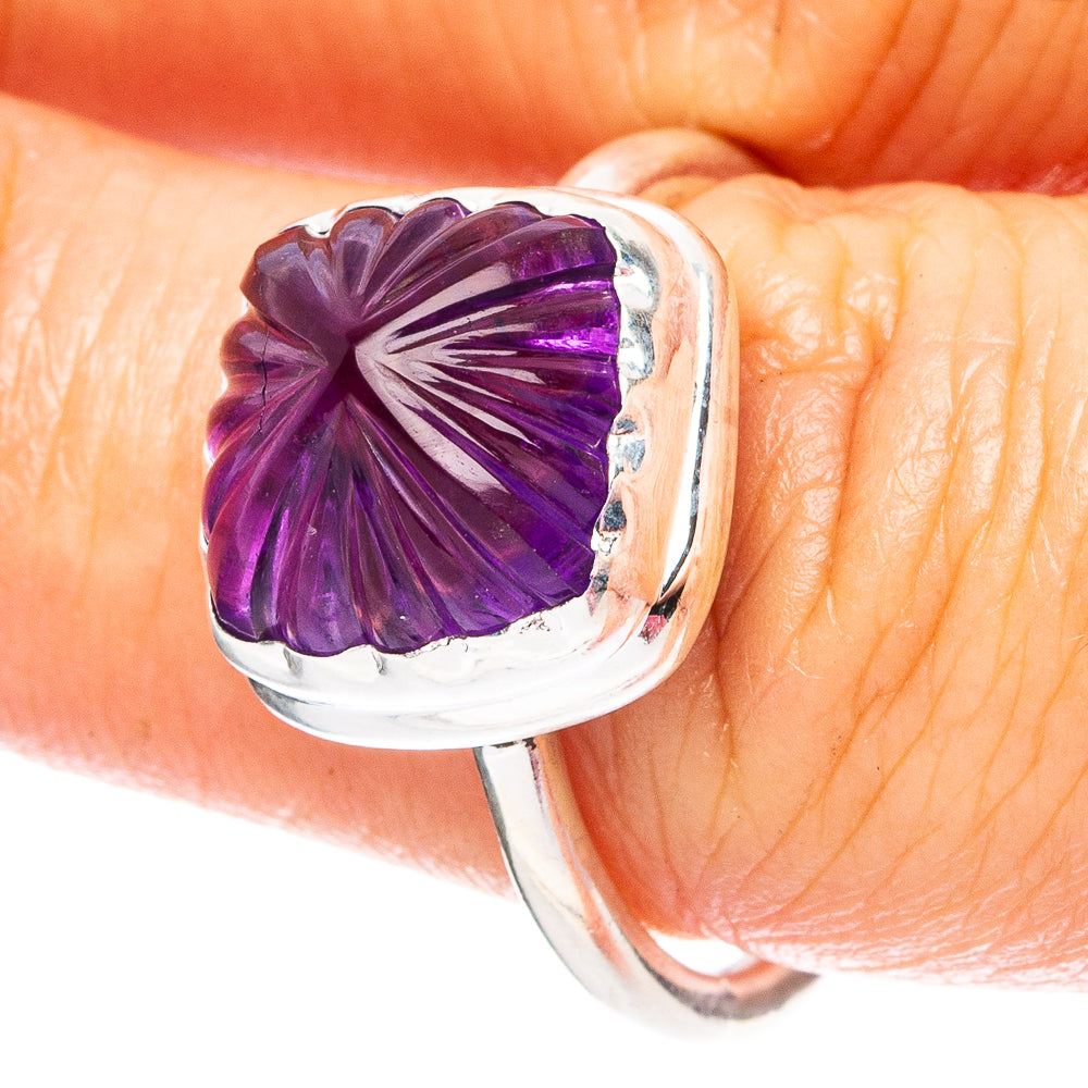 Amethyst 925 Sterling Silver Ring Size 7.75 (925 Sterling Silver) R6290