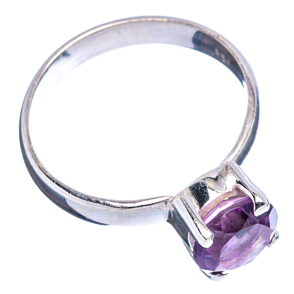 Faceted Amethyst Ring Size 8 (.925 Sterling Silver)