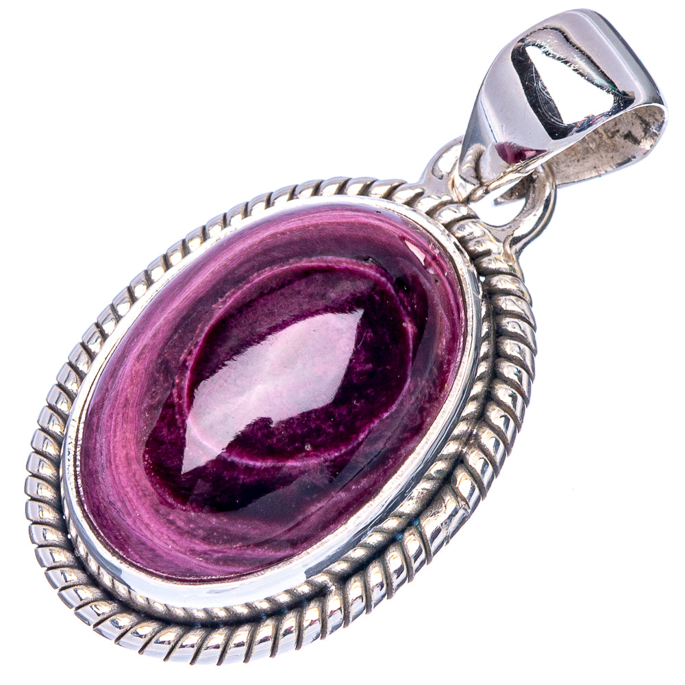 Rare Purple Spiny Oyster Pendant 1 1/4" (925 Sterling Silver) P40962
