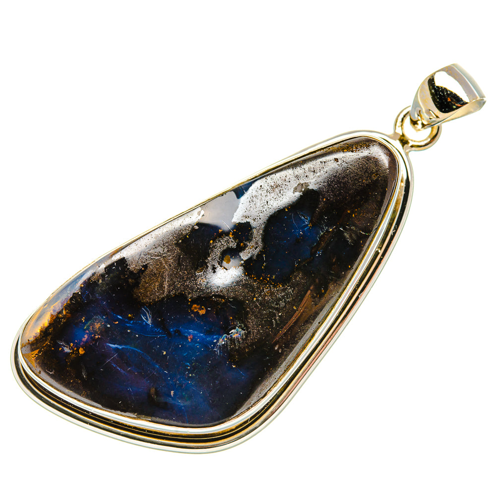 Australian Boulder OpalPendant 2 1/4" (925 Sterling Silver) PD37951