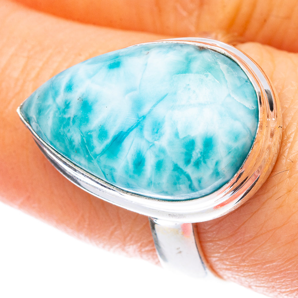Larimar Ring Size 7.75 (925 Sterling Silver) R2244