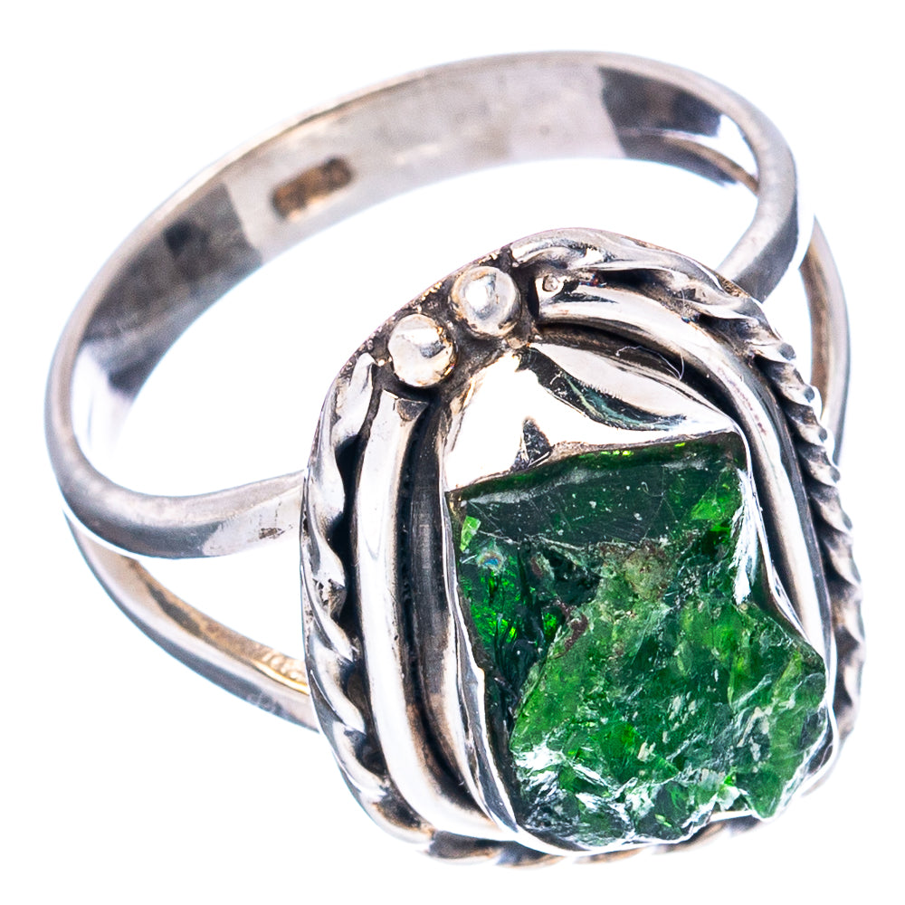 (Classic Series) Chrome Diopside Ring Size 5.75 (.925 Sterling Silver)