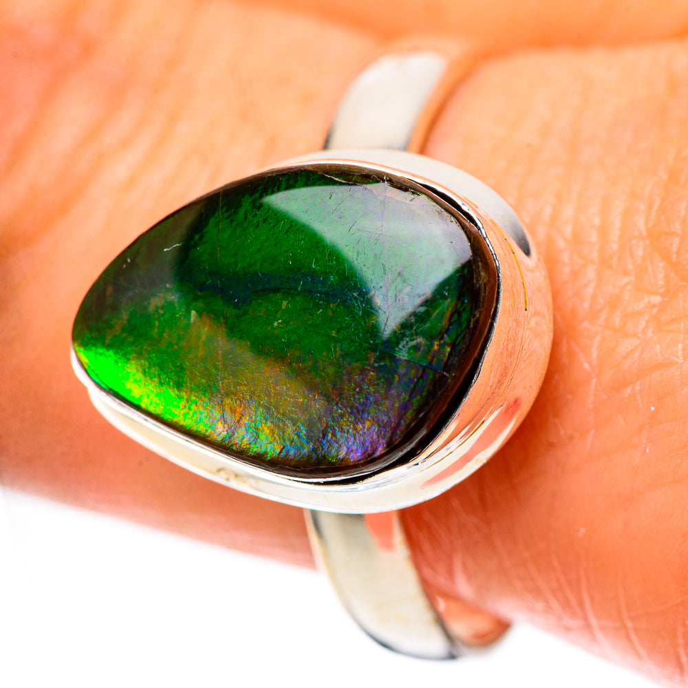 Canadian Ammolite Ring Size 10.75 (925 Sterling Silver) RING139722