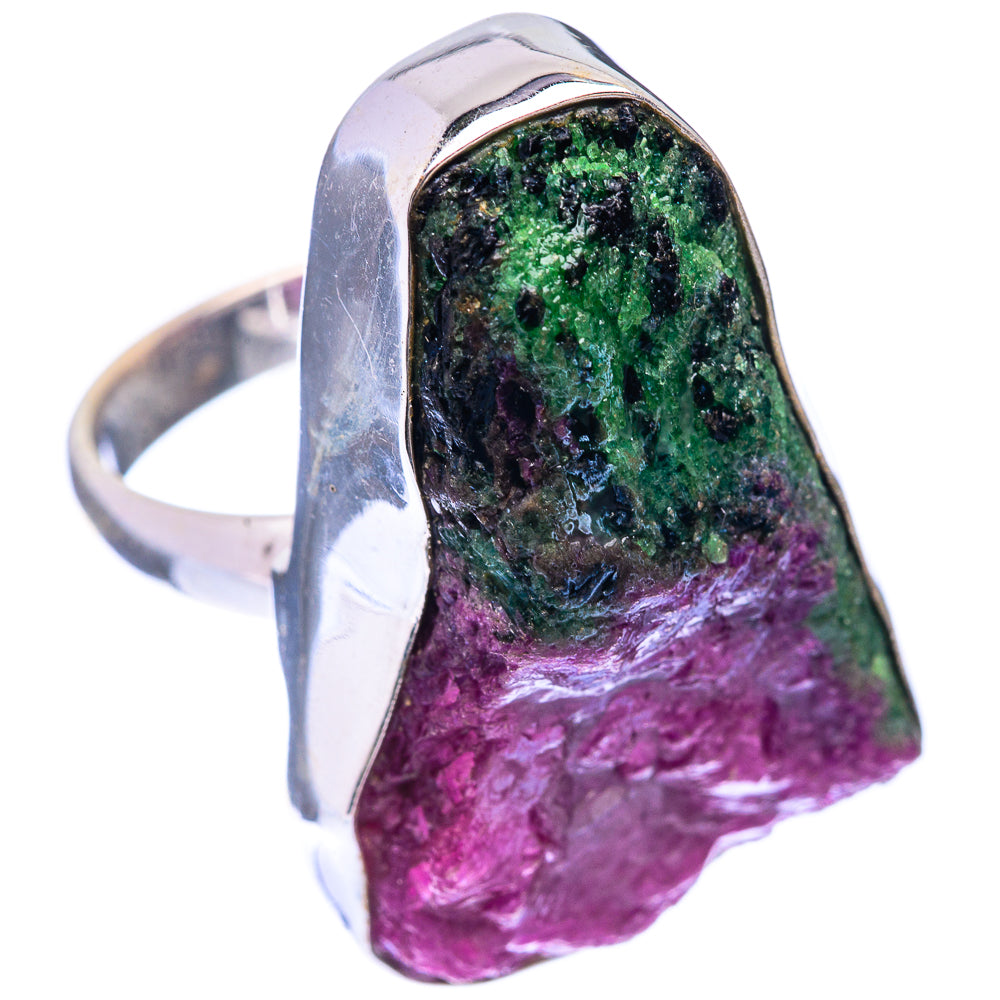 Large Raw Ruby Zoisite Ring Size 11 (925 Sterling Silver) R141466