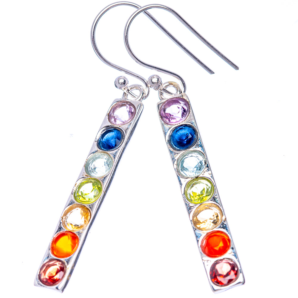 Chakra Dainty Earrings 2" (925 Sterling Silver) E2062