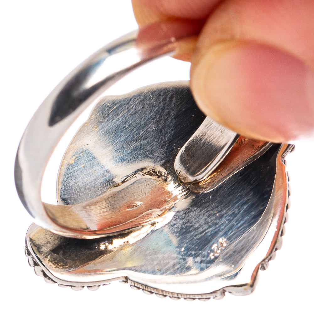 Rare Sonoran Gold Turquoise Ring Size 8 (925 Sterling Silver) R8602