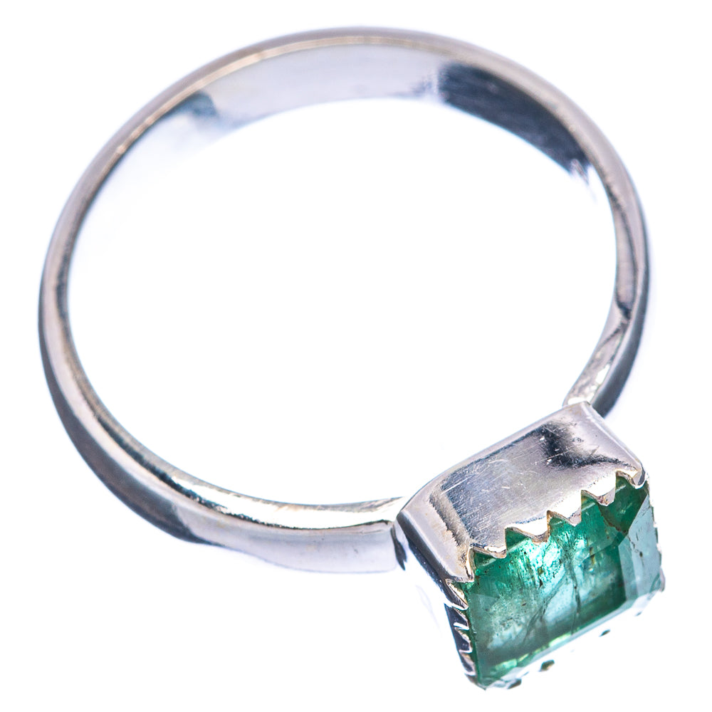 Rare Premium Faceted Zambian Emerald Ring Size 6 (.925 Sterling Silver)