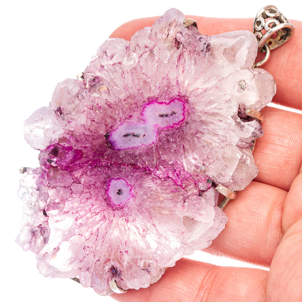 Gigantic Pink Solar Quartz 3 1/8" Pendant (925 Sterling Silver) P40000