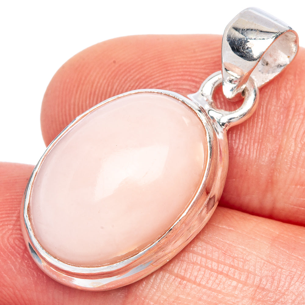 Pink Opal Pendant 1 1/4" (925 Sterling Silver) P41619